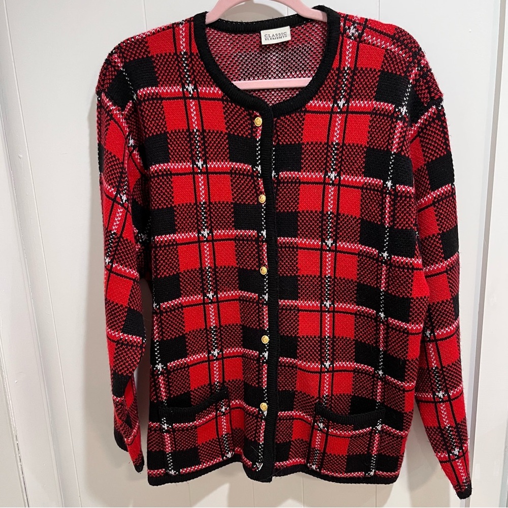 Plaid Cardigan